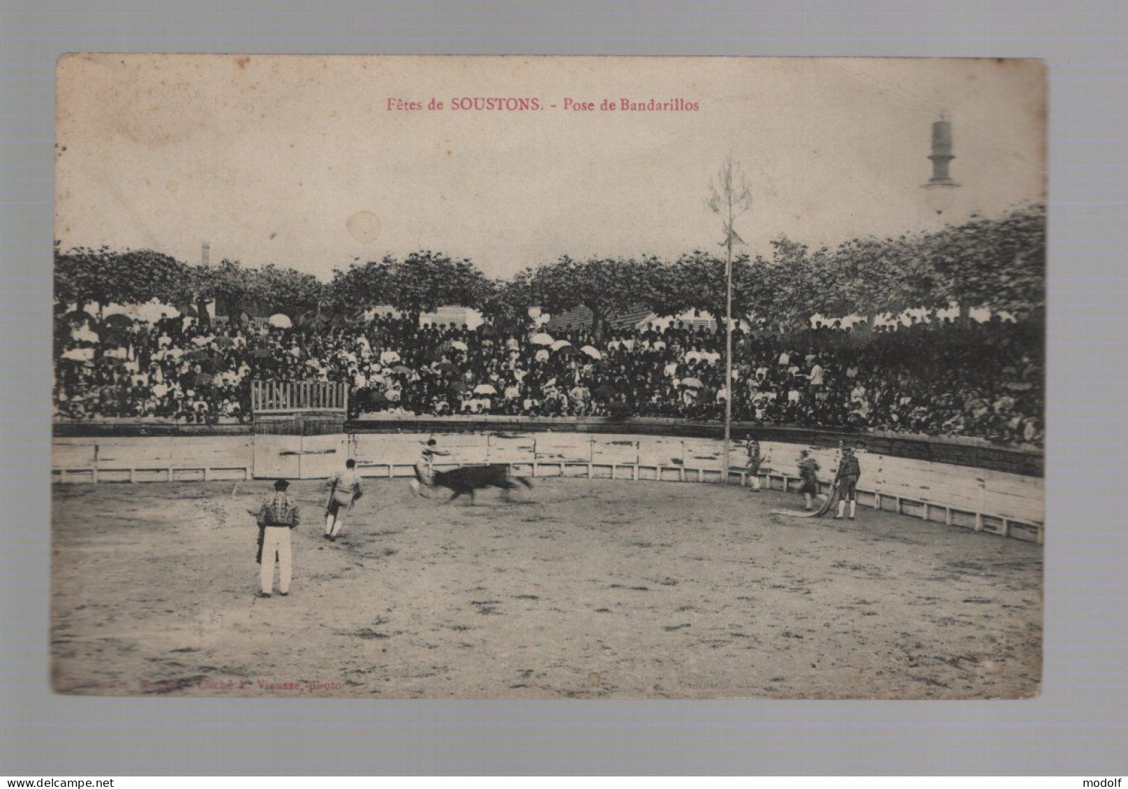 CPA - 40 - Fêtes De Soustons - Pose De Bandarillos - Circulée En 1921 - Soustons