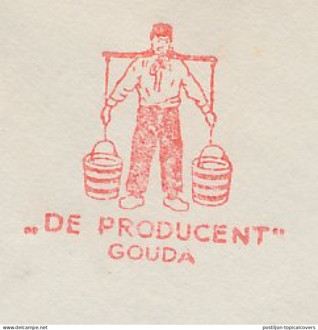 Meter Cover Netherlands 1940 Milkman - Gouda - Levensmiddelen