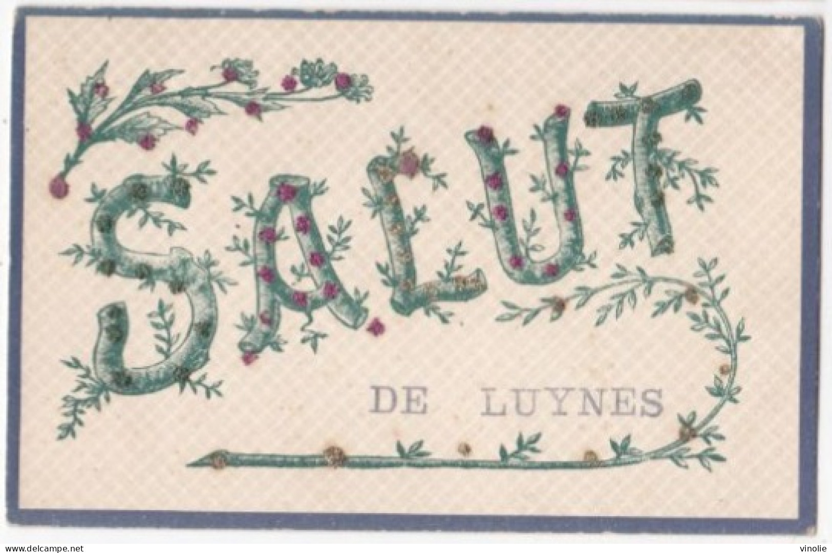 24-5302 : SALUT DE LUYNES. SOUVENIR DE ... AVEC PAILLETTES. - Luynes