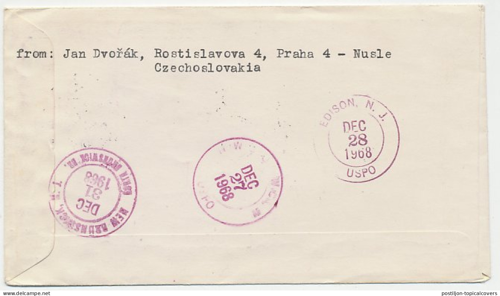 Registered Cover / Postmark Czechoslavakia 1968 50 Years Of Scouting - Andere & Zonder Classificatie