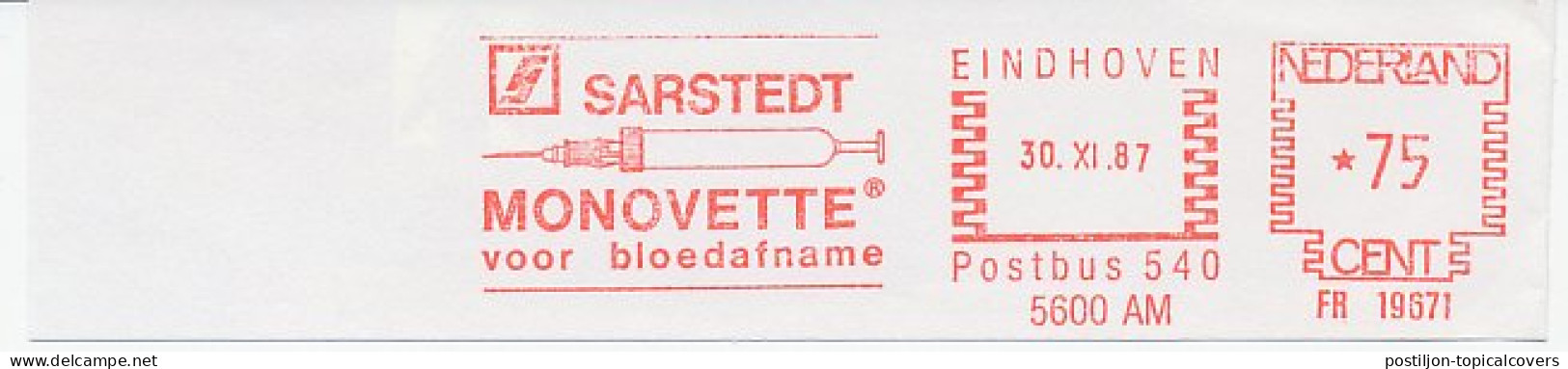 Meter Cut Netherlands 1987 Syringe - Blood Sampling - Autres & Non Classés