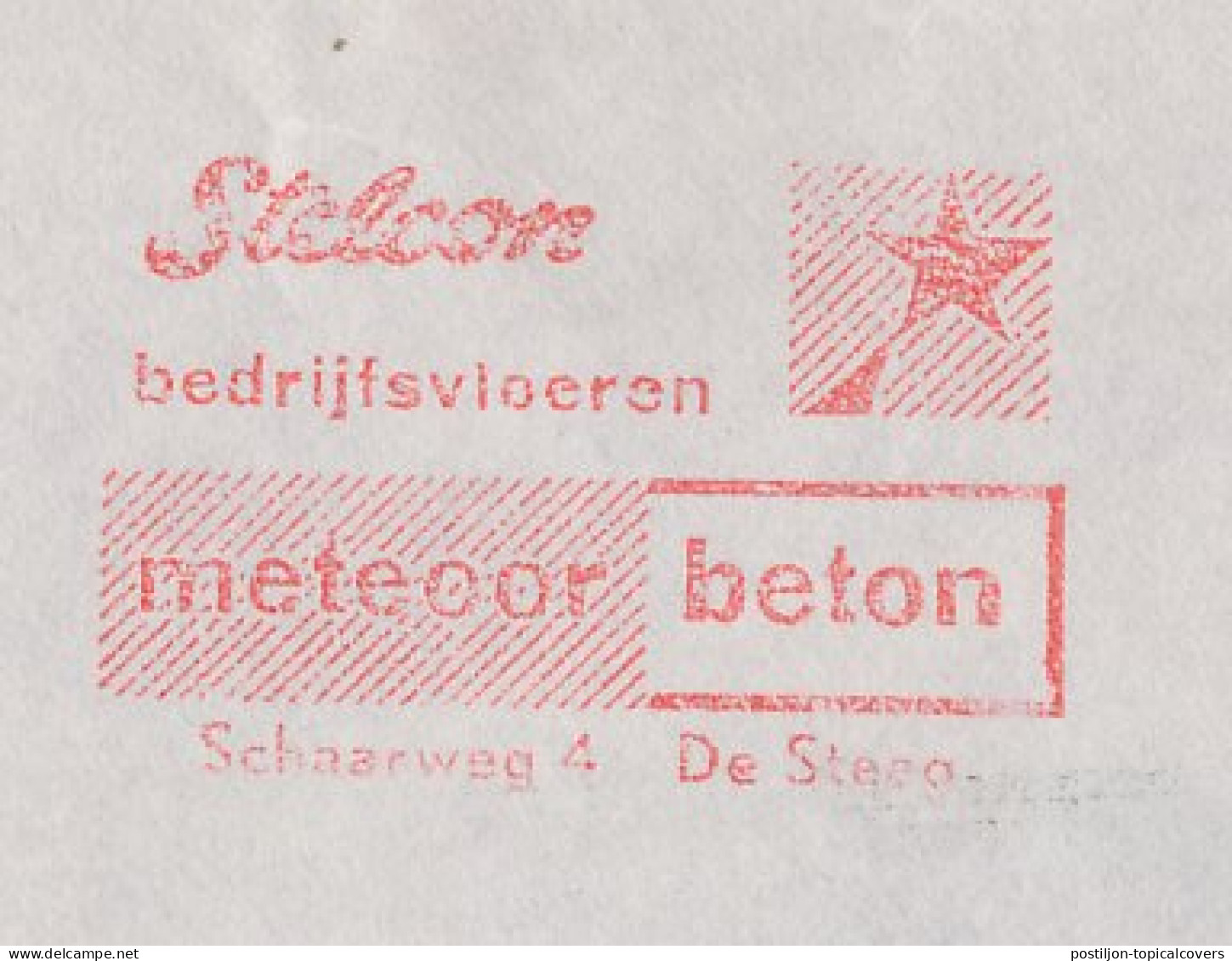 Meter Cover Netherlands 1962 Meteor - Star  - Astronomia