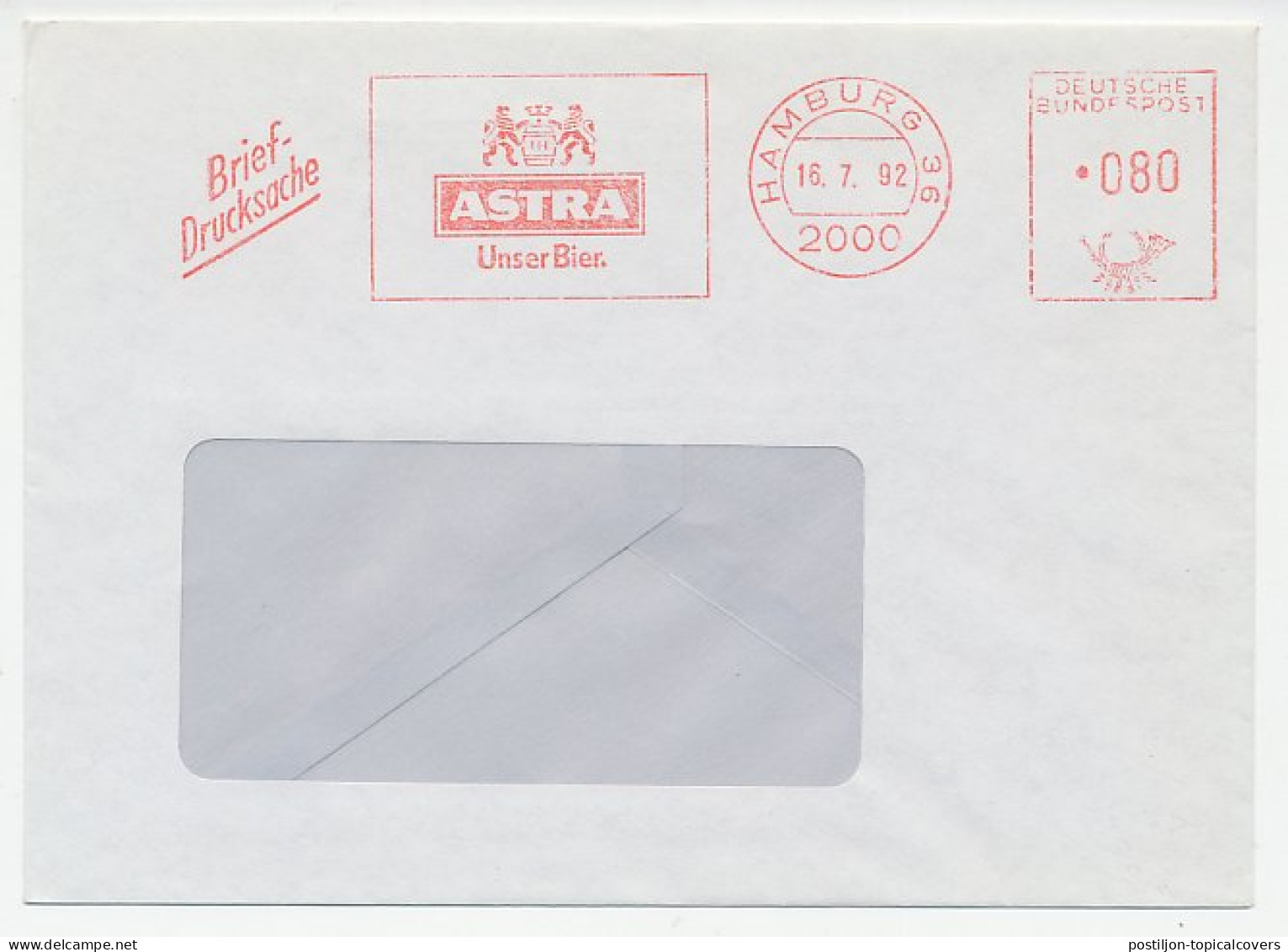 Meter Cover Germany 1992 Beer - Astra - Wines & Alcohols