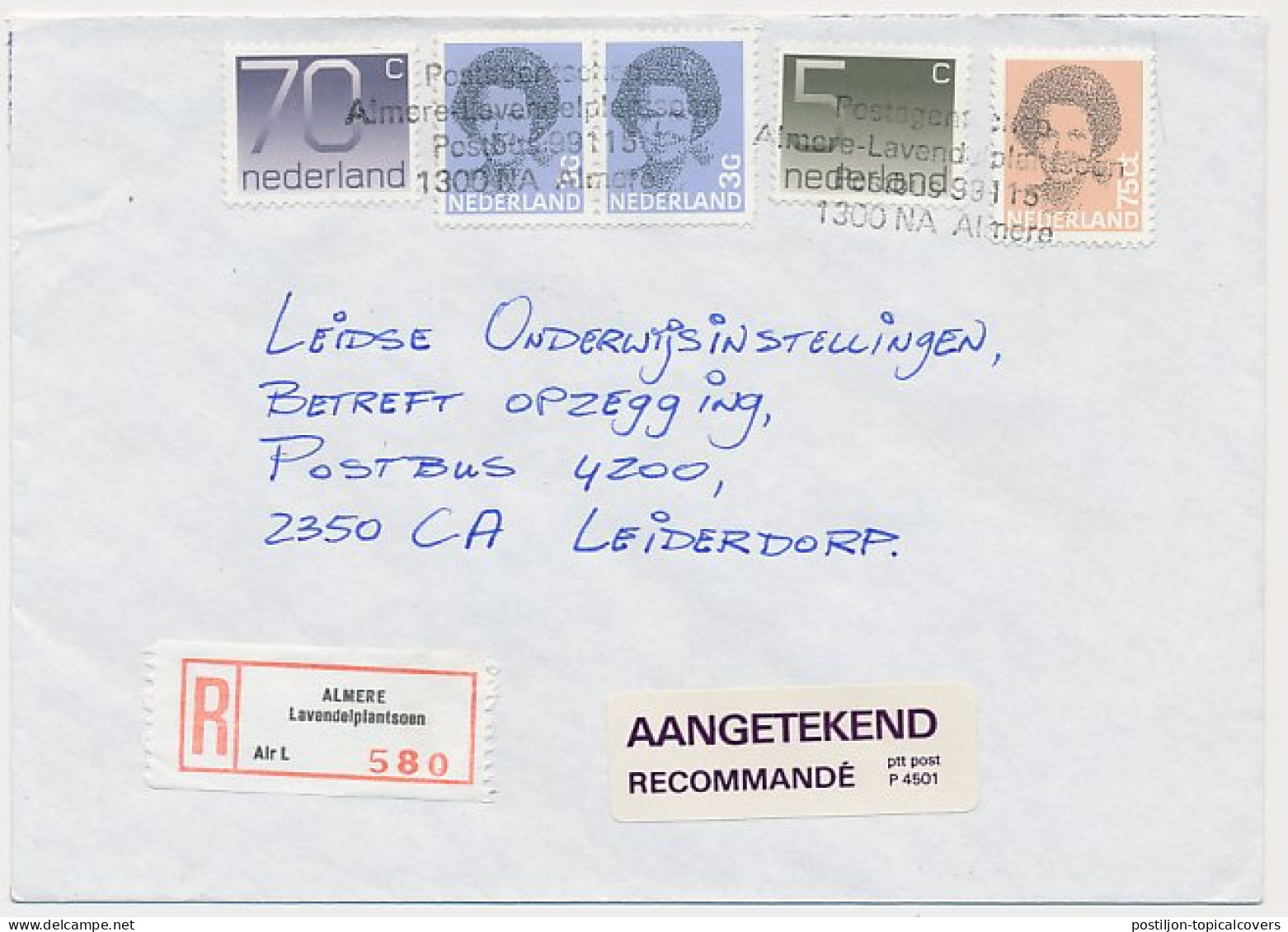 MiPag / Mopag Postagentschap Aangetekend Almere  - Unclassified