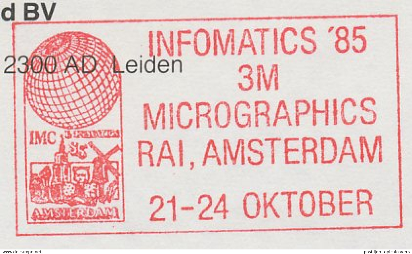 Meter Cut Netherlands 1985 Infomatics - Micrographics - 3M - Fair  - Sin Clasificación