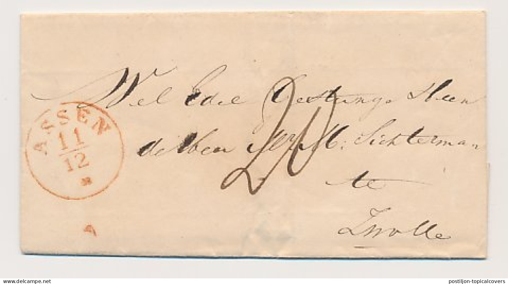 Distributiekantoor Beilen - Assen - Zwolle 1846 - ...-1852 Préphilatélie