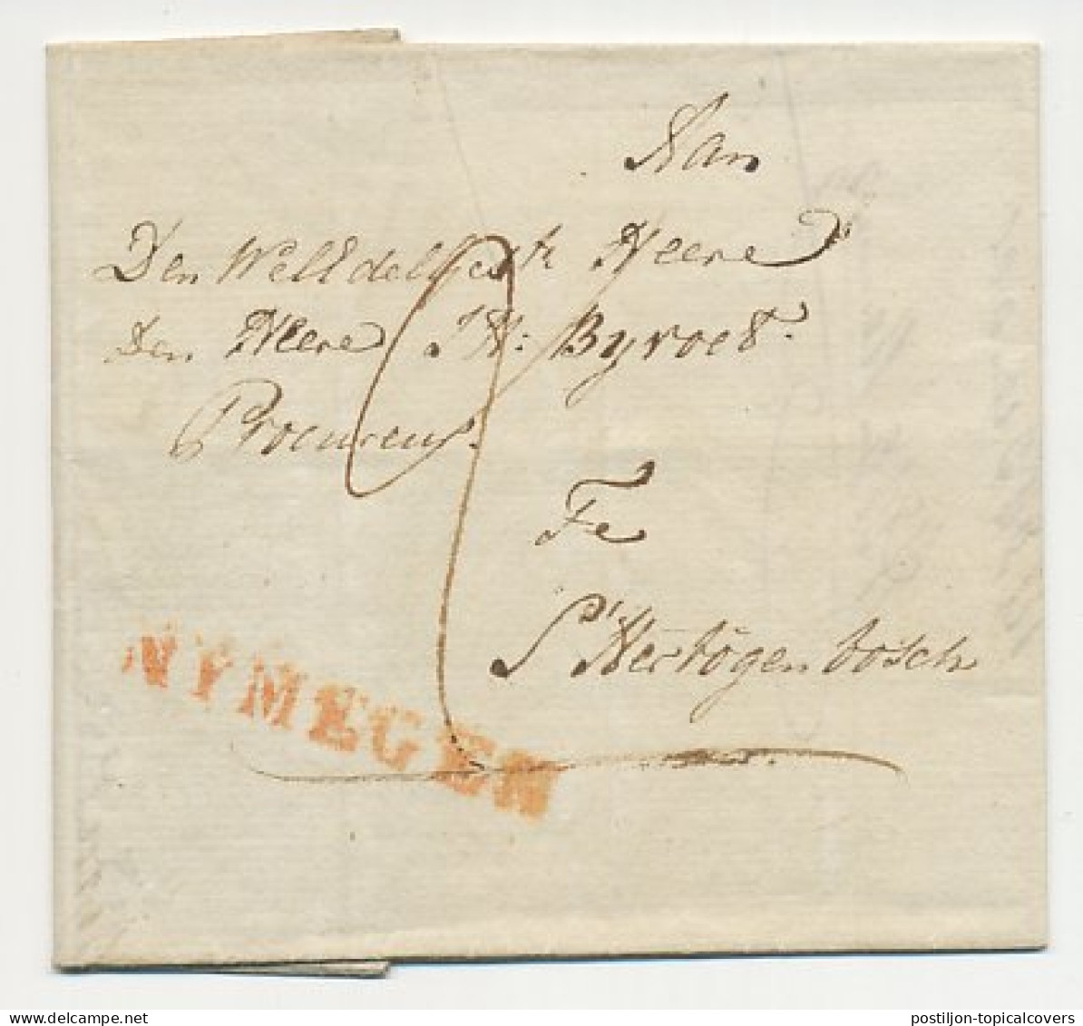 Nymegen - S Hertogenbosch 1818 - ...-1852 Préphilatélie