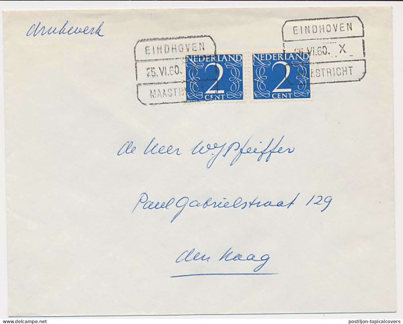 Treinblokstempel : Eindhoven - Maastricht X 1960 - Unclassified