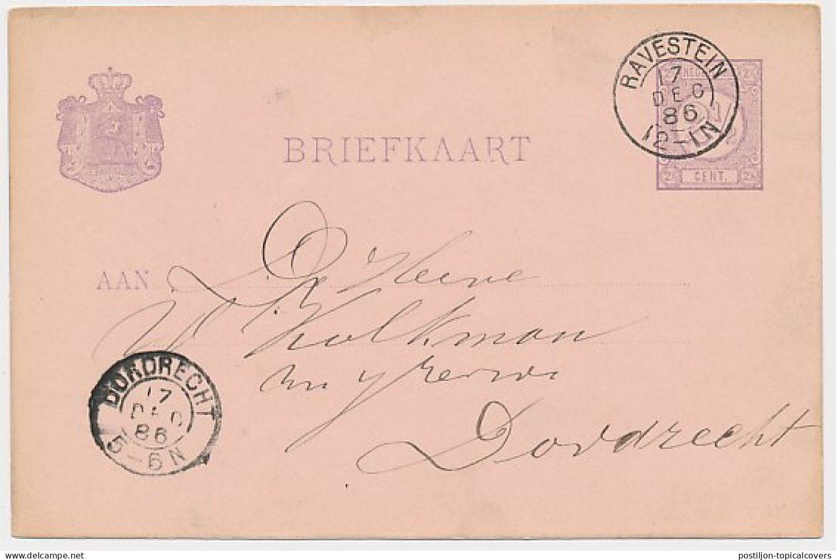 Kleinrondstempel Ravestein 1886 - Unclassified