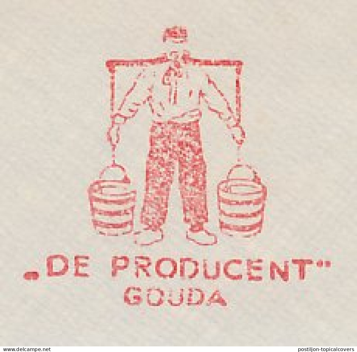 Meter Cover Netherlands 1953 Milkman - Gouda - Ernährung