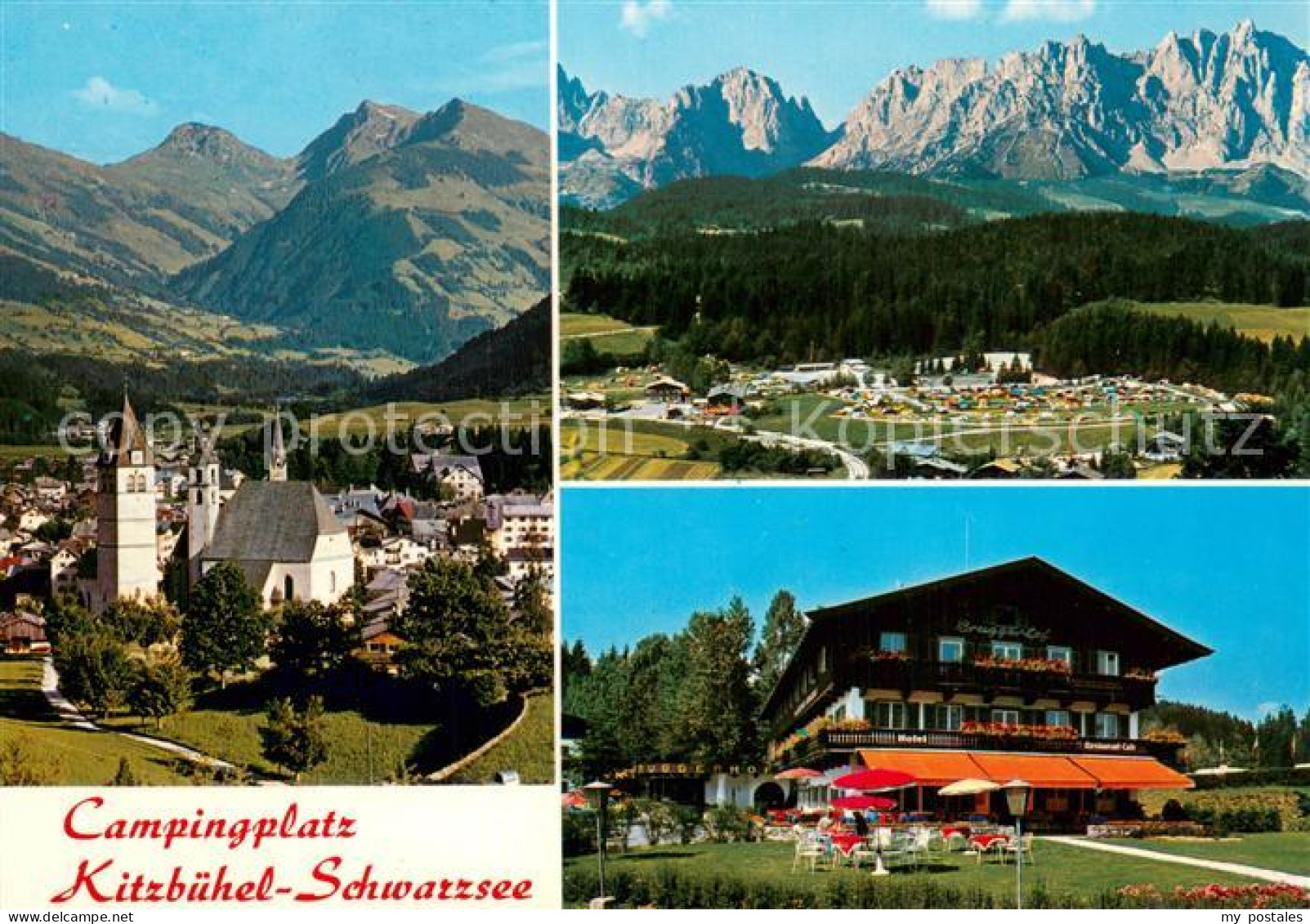 73753207 Kitzbuehel Tirol Campingplatz Mit Wildem Kaiser Hotel Bruggerhof Am Sch - Autres & Non Classés