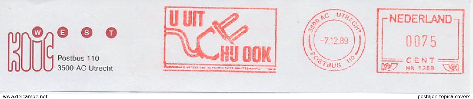 Meter Top Cut Netherlands 1989 Power Plug - You Out He Too - Elektrizität