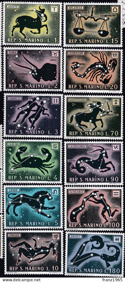 Zodiacs - 1970 - Unused Stamps