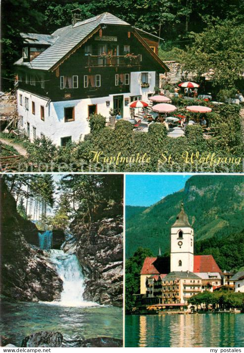 73753203 St Wolfgang Wolfgangsee Pension Hupfmuehle Wasserfall Kirche St Wolfgan - Andere & Zonder Classificatie