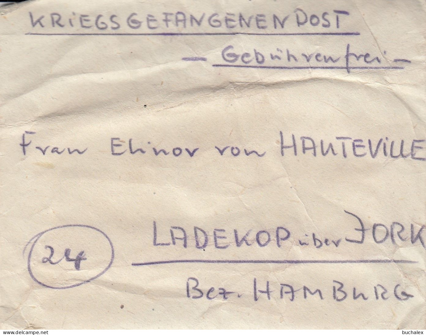 Kriegsgefangenenpost Flieger-Oberstabsingenieur 1946 Von Zedelgem Nach Ladekop - Correos De Prisioneros De Guerra