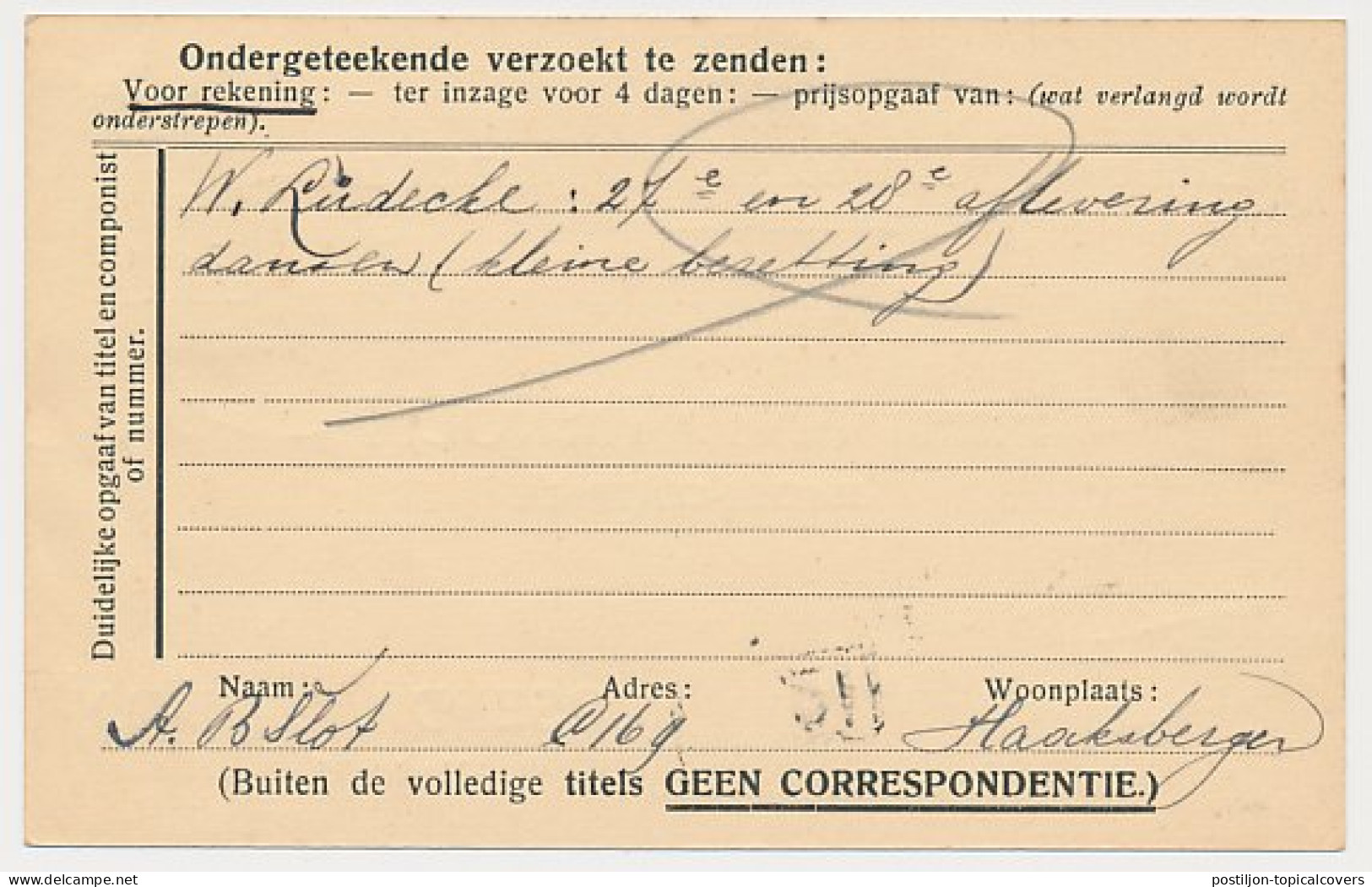 Haaksbergen - Trein Typenraderstempel Ruurlo - Hengelo I 1924 - Ohne Zuordnung