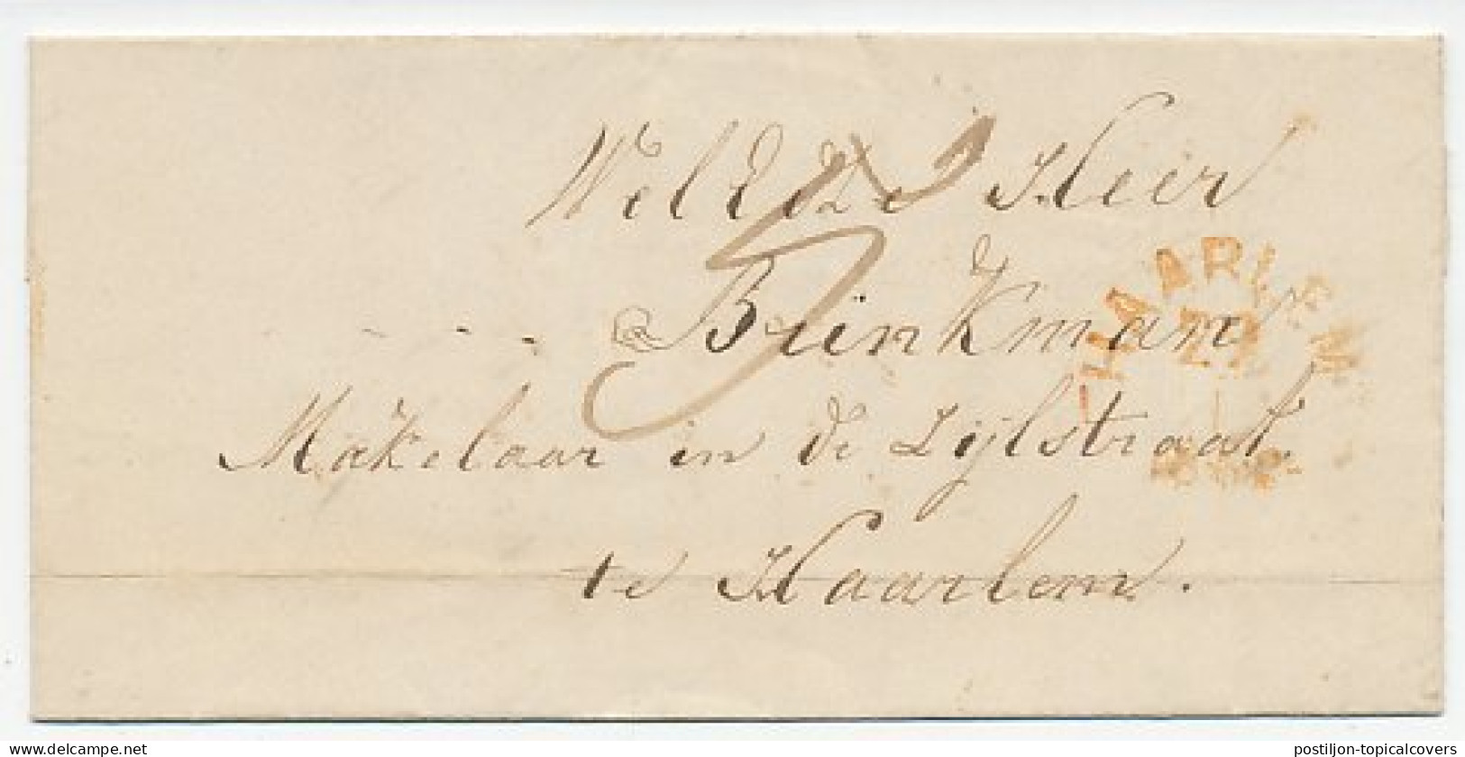 Halve Cirkelstempel : Haarlem 1862 - Storia Postale