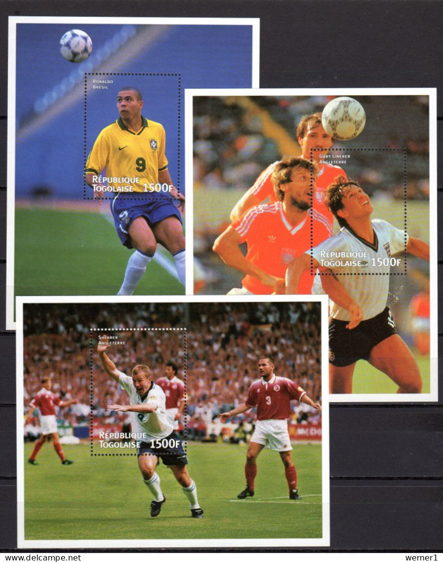 Togo 1998 Football Soccer World Cup Set Of 6 + Sheetlet + 3 S/s MNH - 1998 – Francia