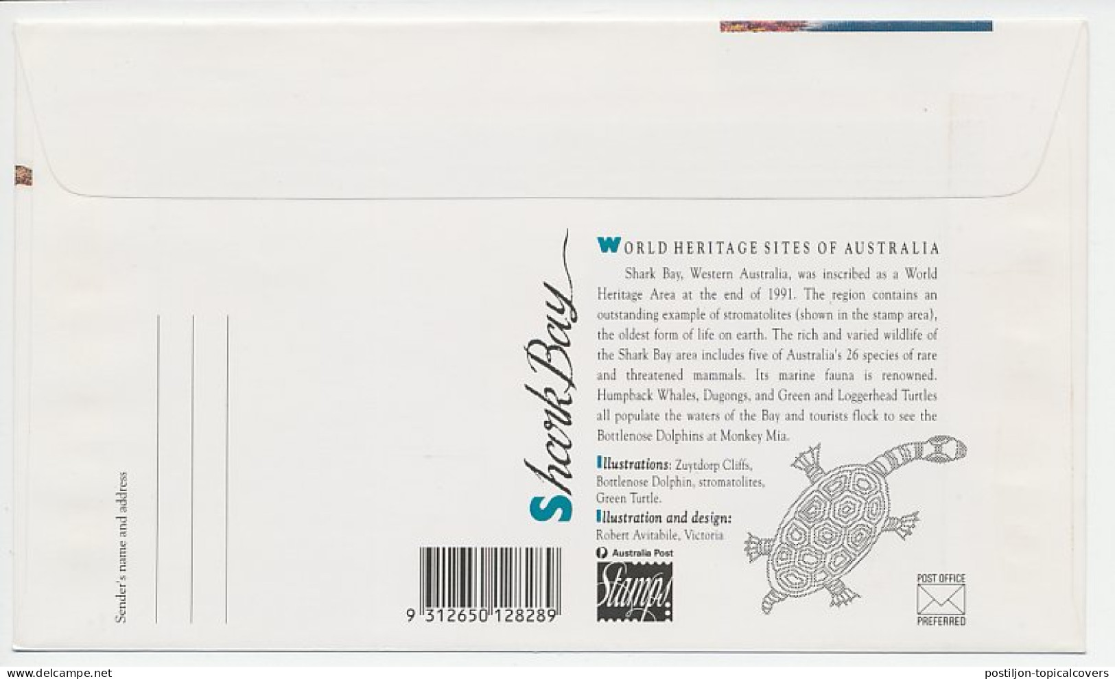 Postal Stationery Australia Dolphin - Turtle - Sonstige & Ohne Zuordnung