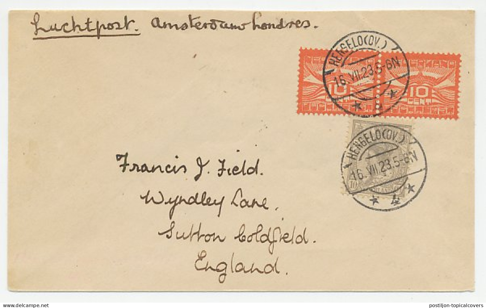 VH A Hengelo - UK / GB 1923 - Unclassified