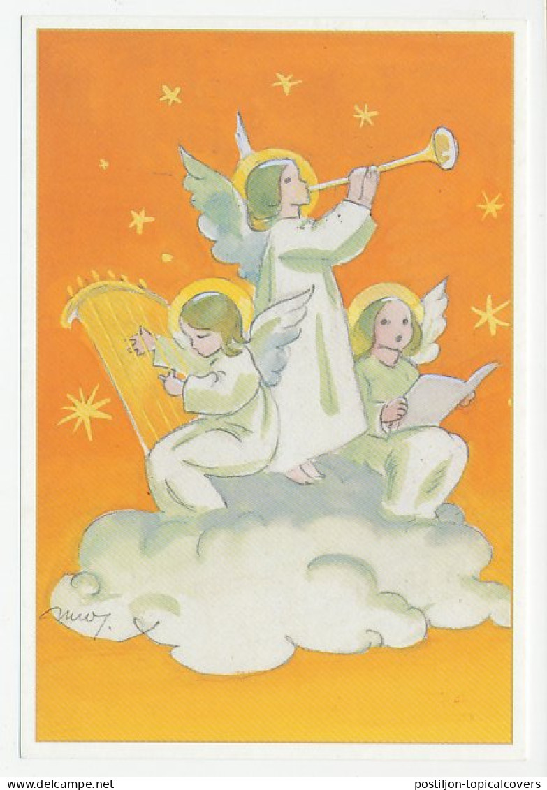 Postal Stationery Finland 1994 Angel Choir - Trumpet - Harp - Otros & Sin Clasificación