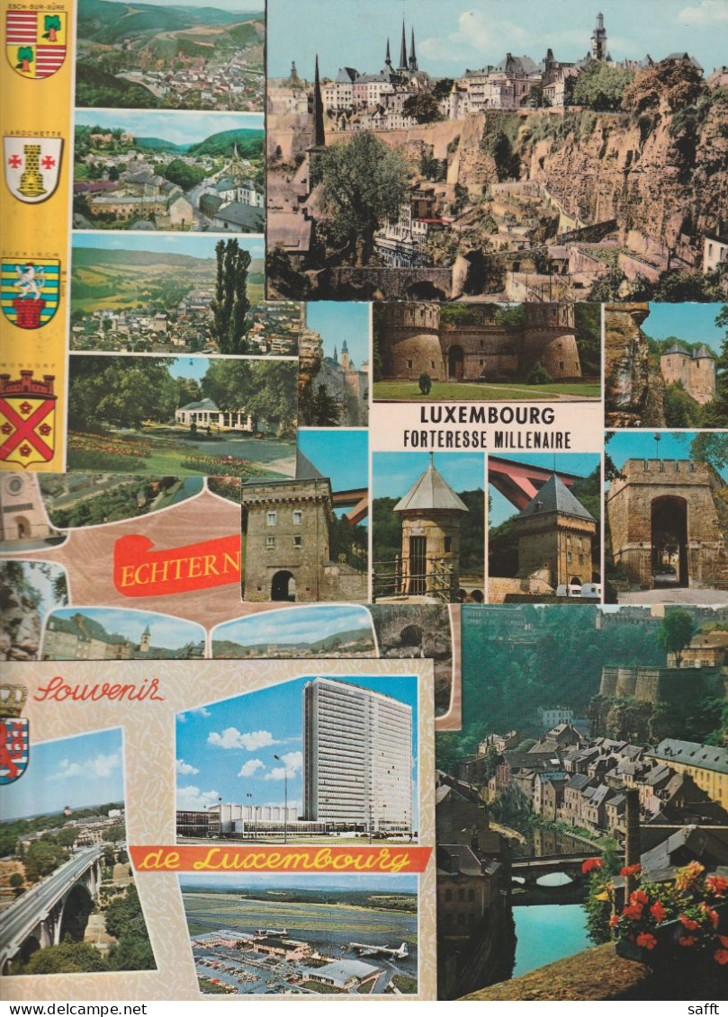 Lot Mit 37 Ansichtskarten Luxemburg + Altes Heftchen Mit 10 Karten Echternach - 5 - 99 Postcards