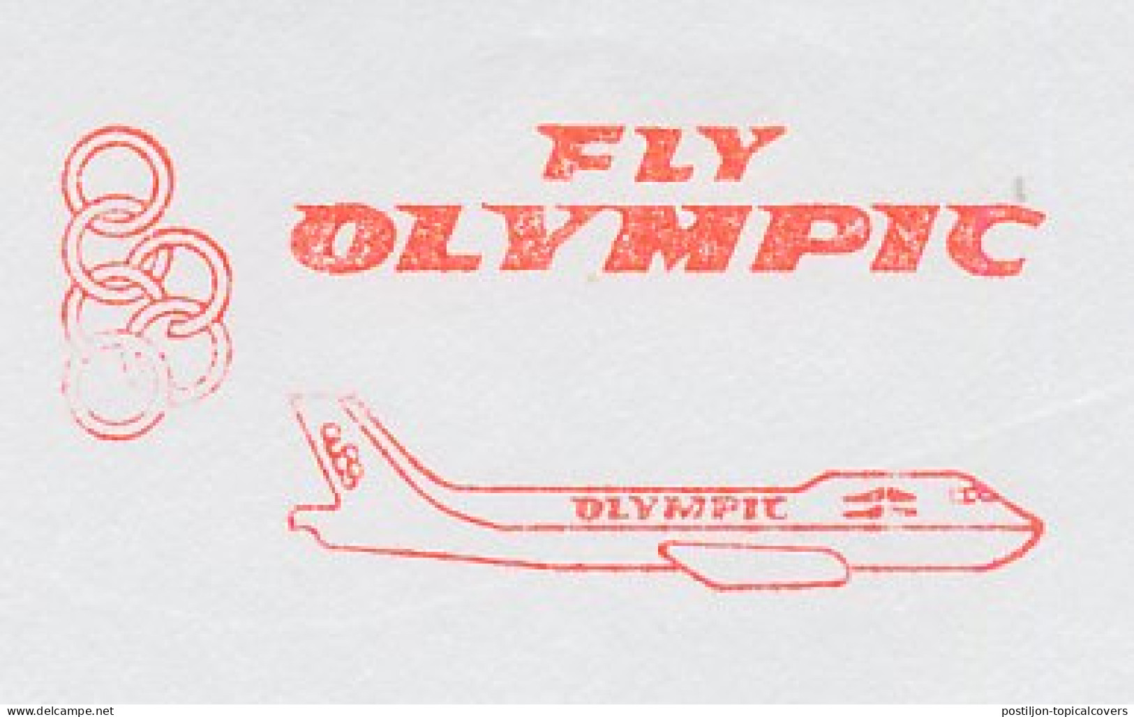 Meter Top Cut Netherlands 1992 Olympic Airways - Airplanes