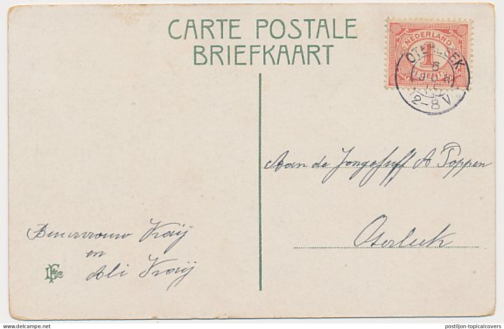 Kleinrondstempel Oterleek 1915 - Non Classés