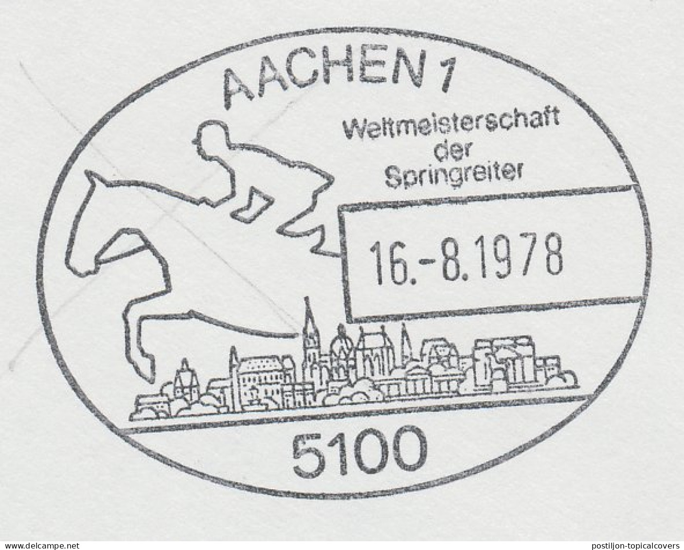 Registered Cover / Postmark Germany 1978 World Championship Horse Jumping - Reitsport