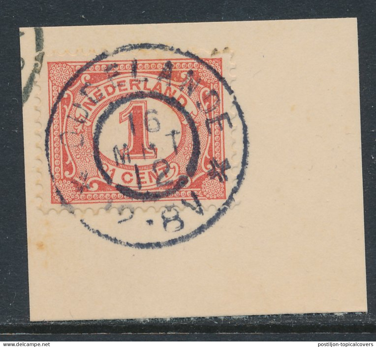 Grootrondstempel Oudelande 1912 - Poststempel
