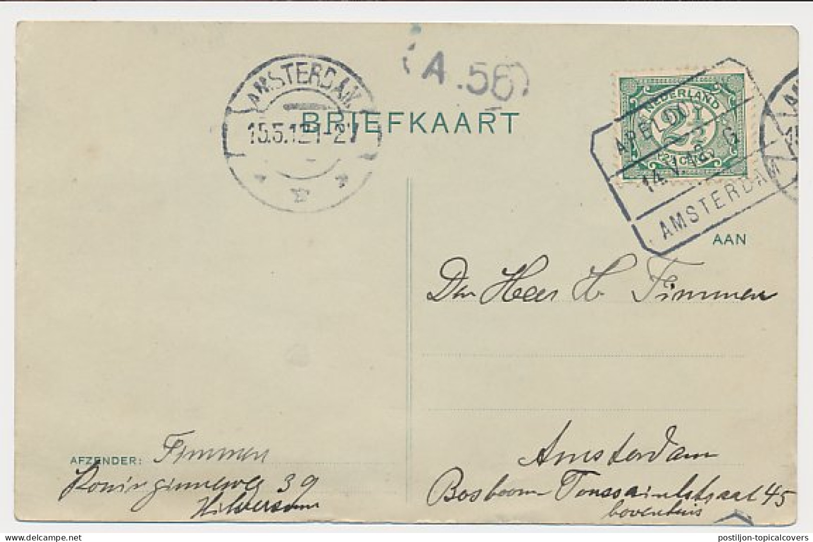 Treinblokstempel : Apeldoorn - Amsterdam G 1912 - Unclassified