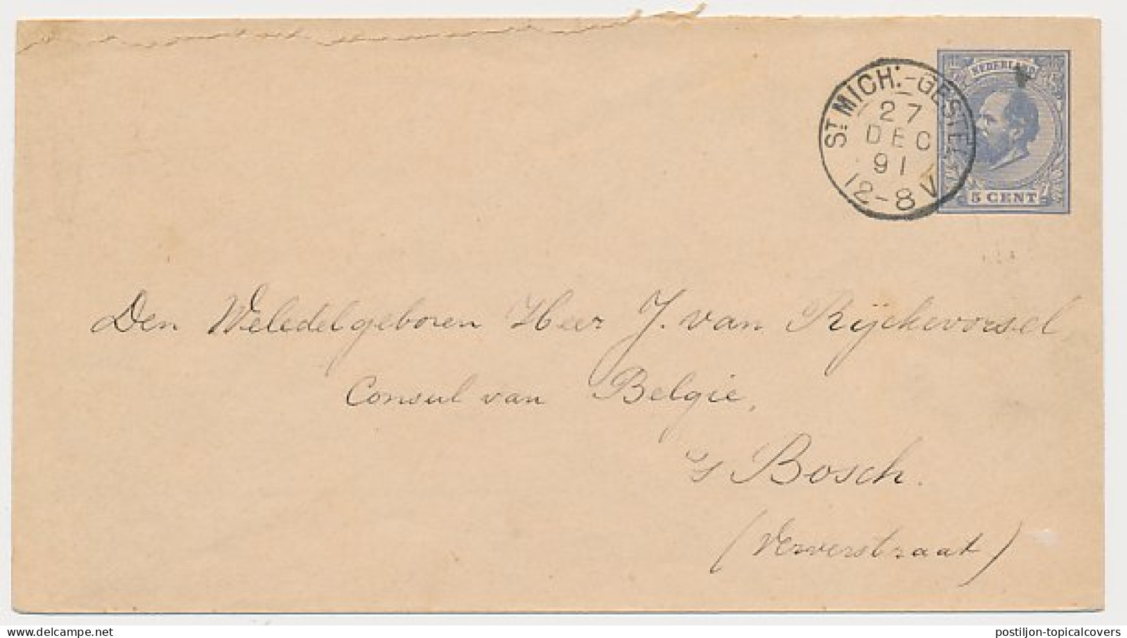 Kleinrondstempel St Mich:-Gestel 1891 - Unclassified