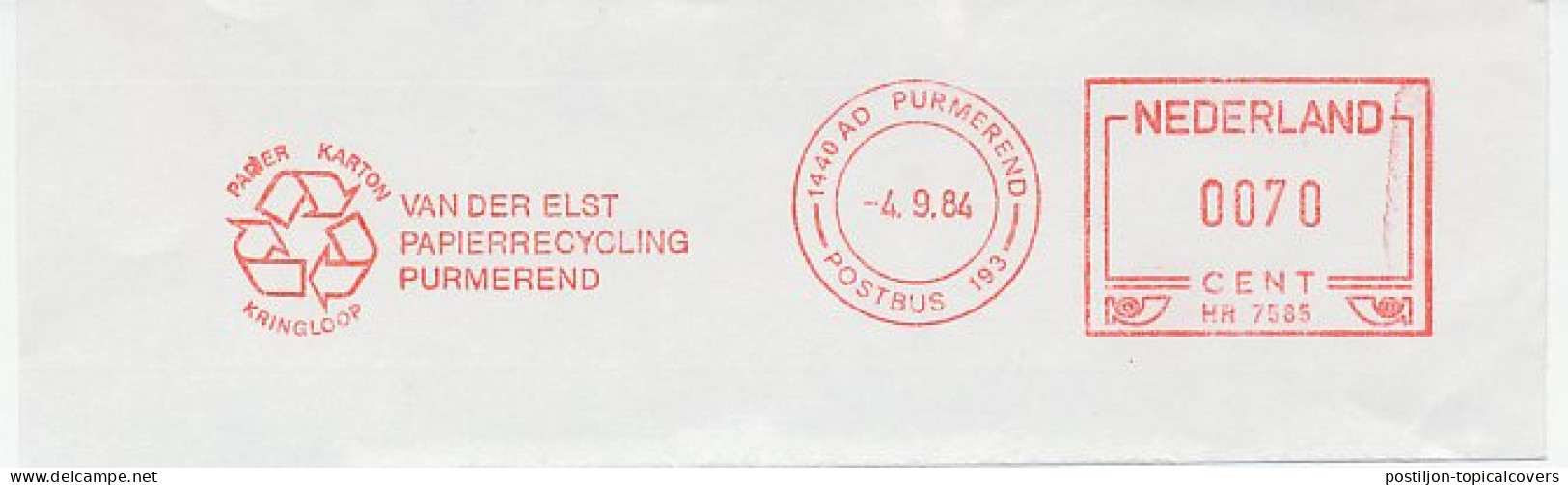 Meter Cut Netherlands 1984 Paper Recycling - Umweltschutz Und Klima