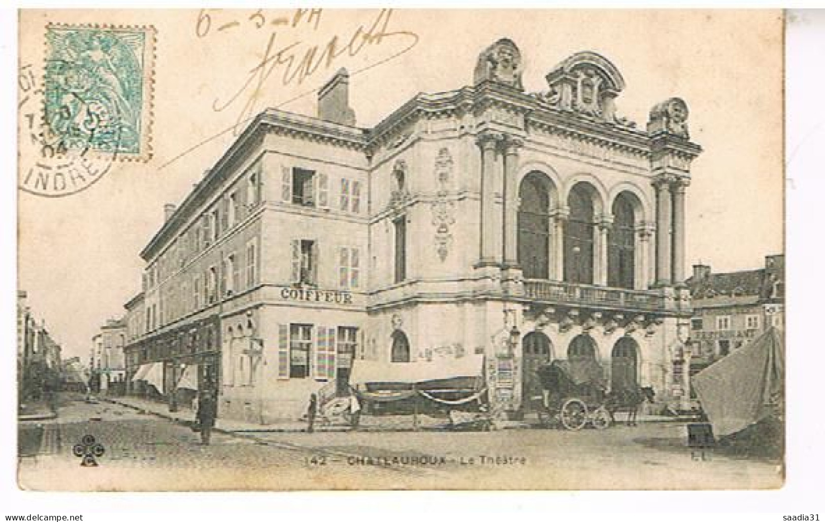 36  CHATEAUROUX  LE THEATRE   1904 - Chateauroux