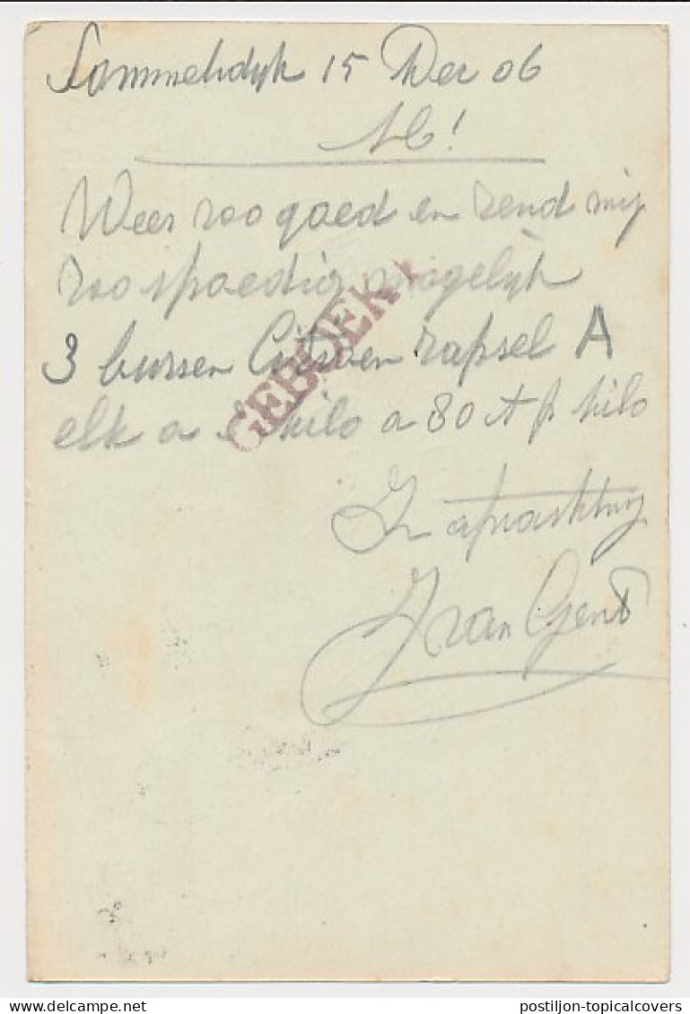 Firma Briefkaart Sommelsdijk 1906 - Brood- Beschuit Bakkerij - Non Classés