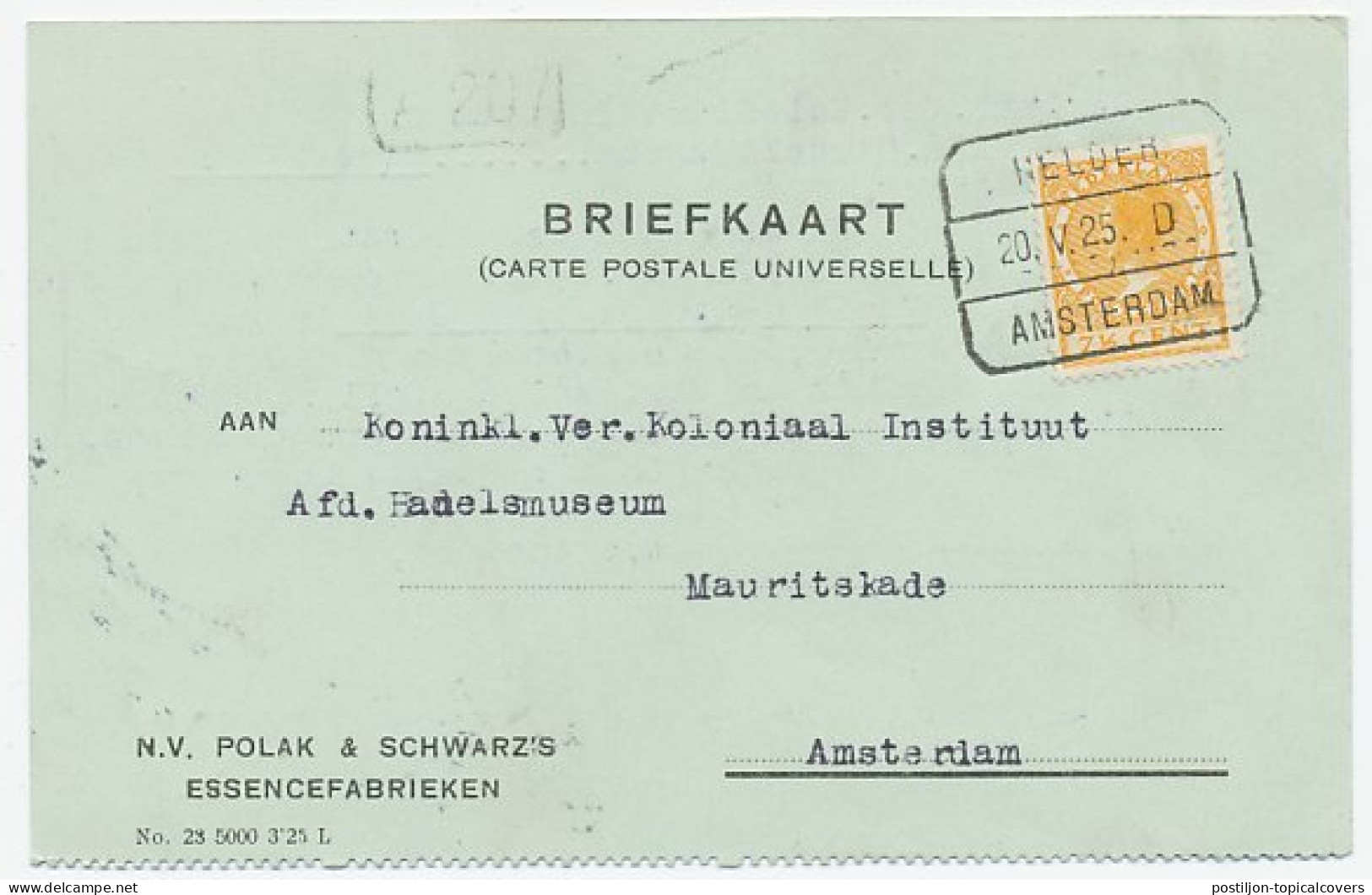 Treinblokstempel : Helder - Amsterdam D 1925 - Non Classés