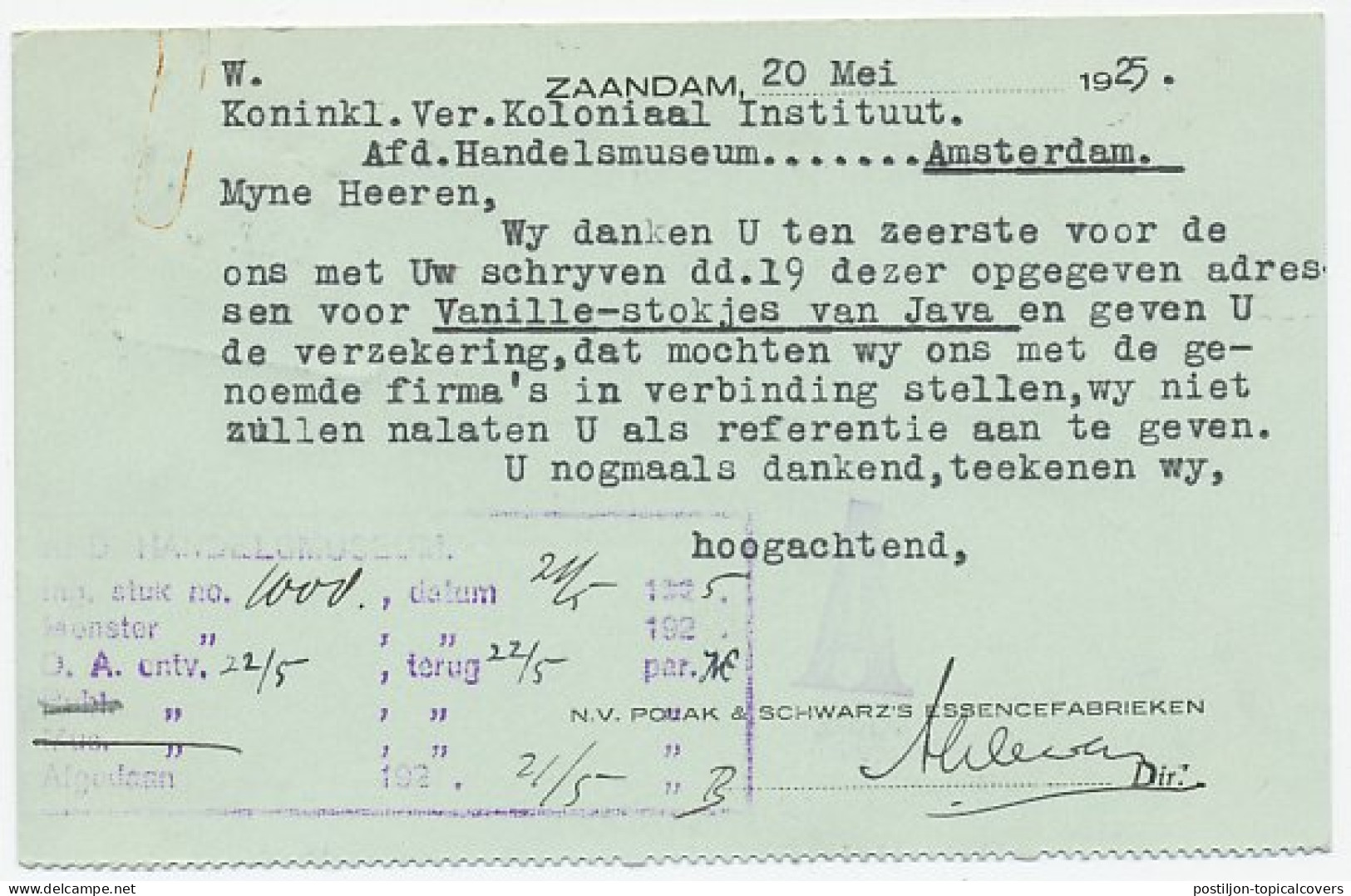 Treinblokstempel : Helder - Amsterdam D 1925 - Unclassified