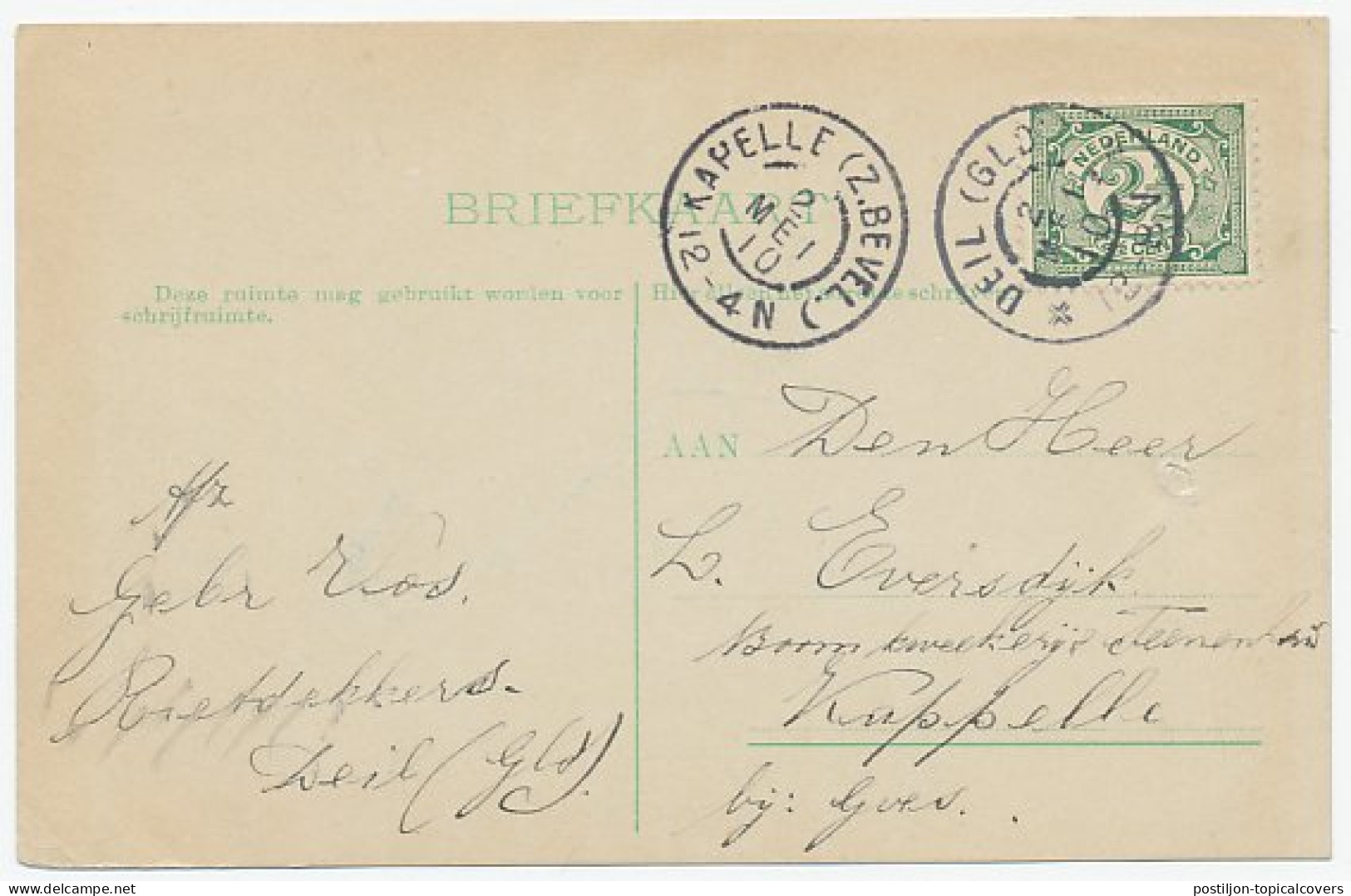 Grootrondstempel Deil (Gld:) 1910 - Unclassified