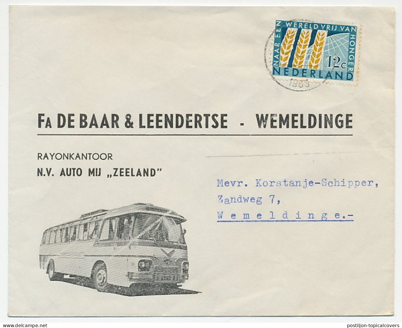 Firma Envelop Wemeldinge 1963 - Auto MIJ Zeeland / Bus - Ohne Zuordnung