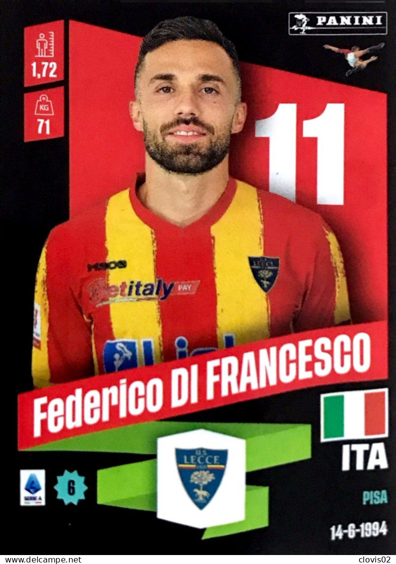 266 Federico Di Francesco - Lecce - Panini Calciatori 2022-2023 Sticker Vignette - Edición Italiana