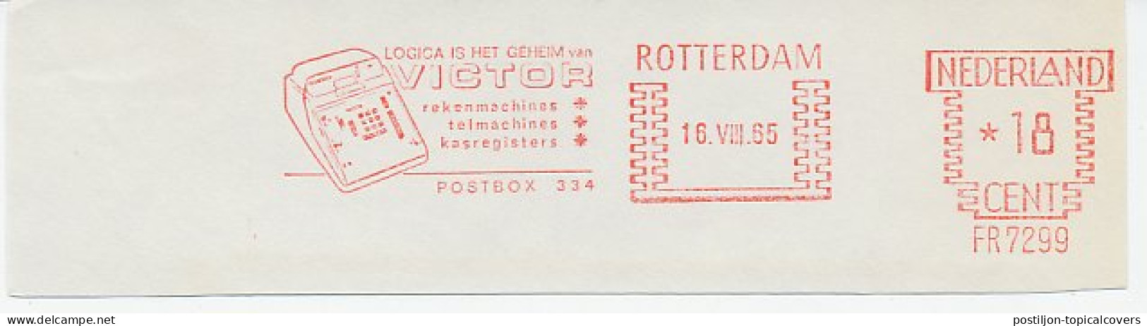 Meter Cut Netherlands 1965 Calculator - Counting Machine - Cash Register - Sin Clasificación