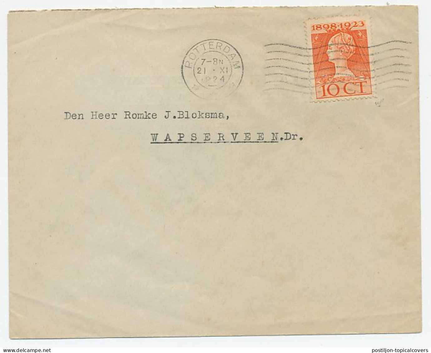 Firma Envelop The Royal Mail Steam Packet Comp. - Rotterdam 1924 - Ohne Zuordnung