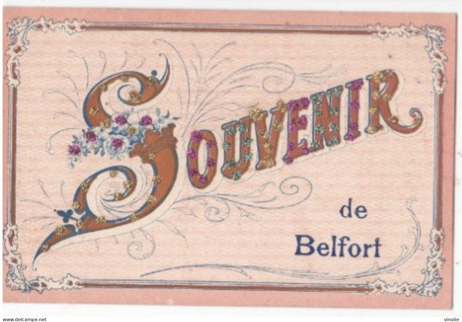 24-5304 : SOUVENIR DE BELFORT AVEC PAILLETTES. - Belfort - Stadt