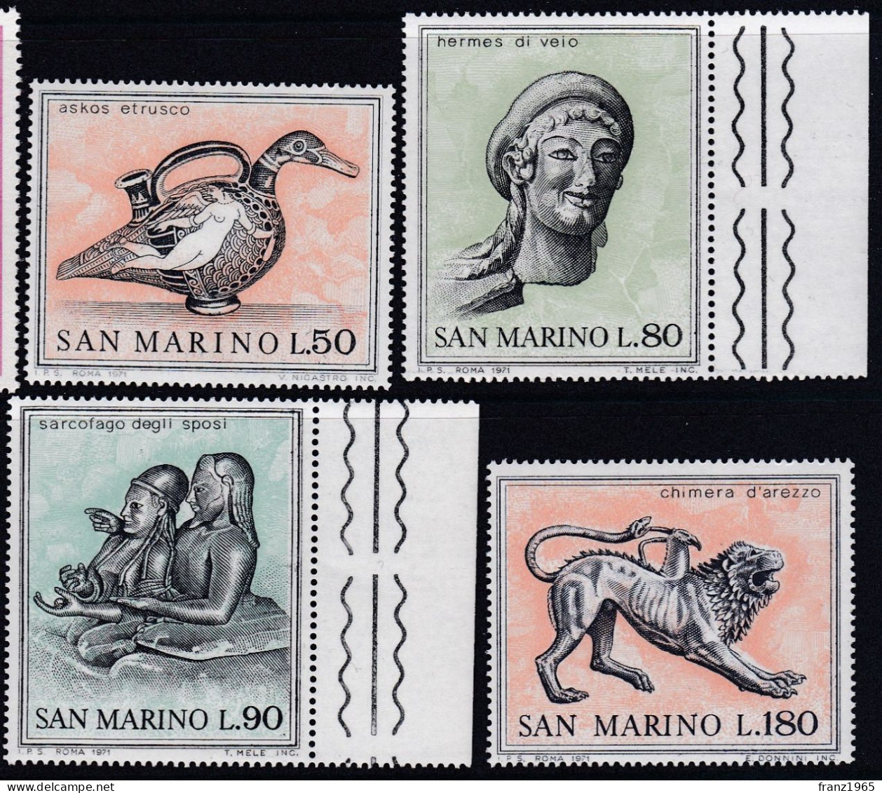Etrusk Art - 1971 - Unused Stamps