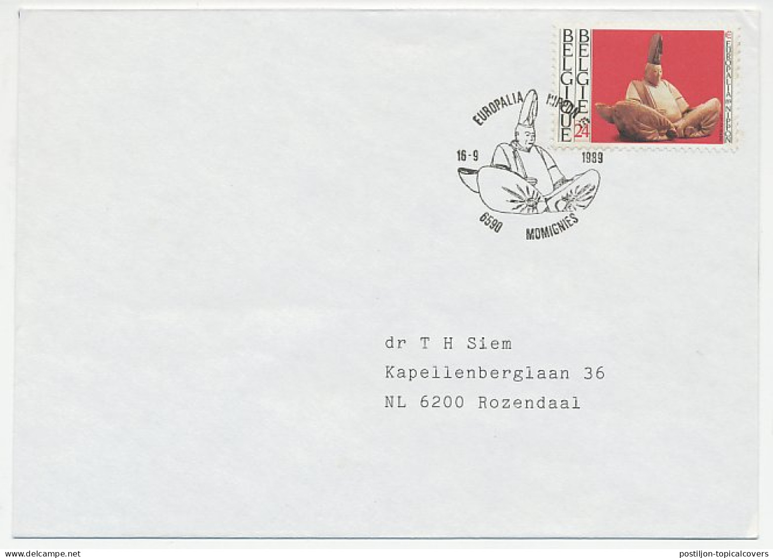 Cover / Postmark Belgium 1989 Cultus Festival Europa - Japan - Other & Unclassified