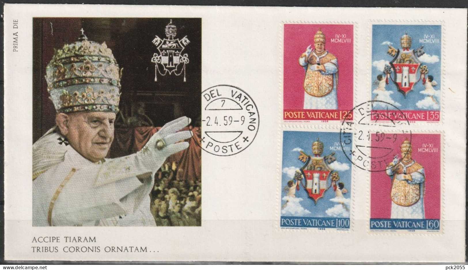 Vatikan 1959 FDC Mi-Nr.303 - 306 Krönung Von Papst Johannes XXIII. ( D 4329 )günstige Versandkosten - FDC