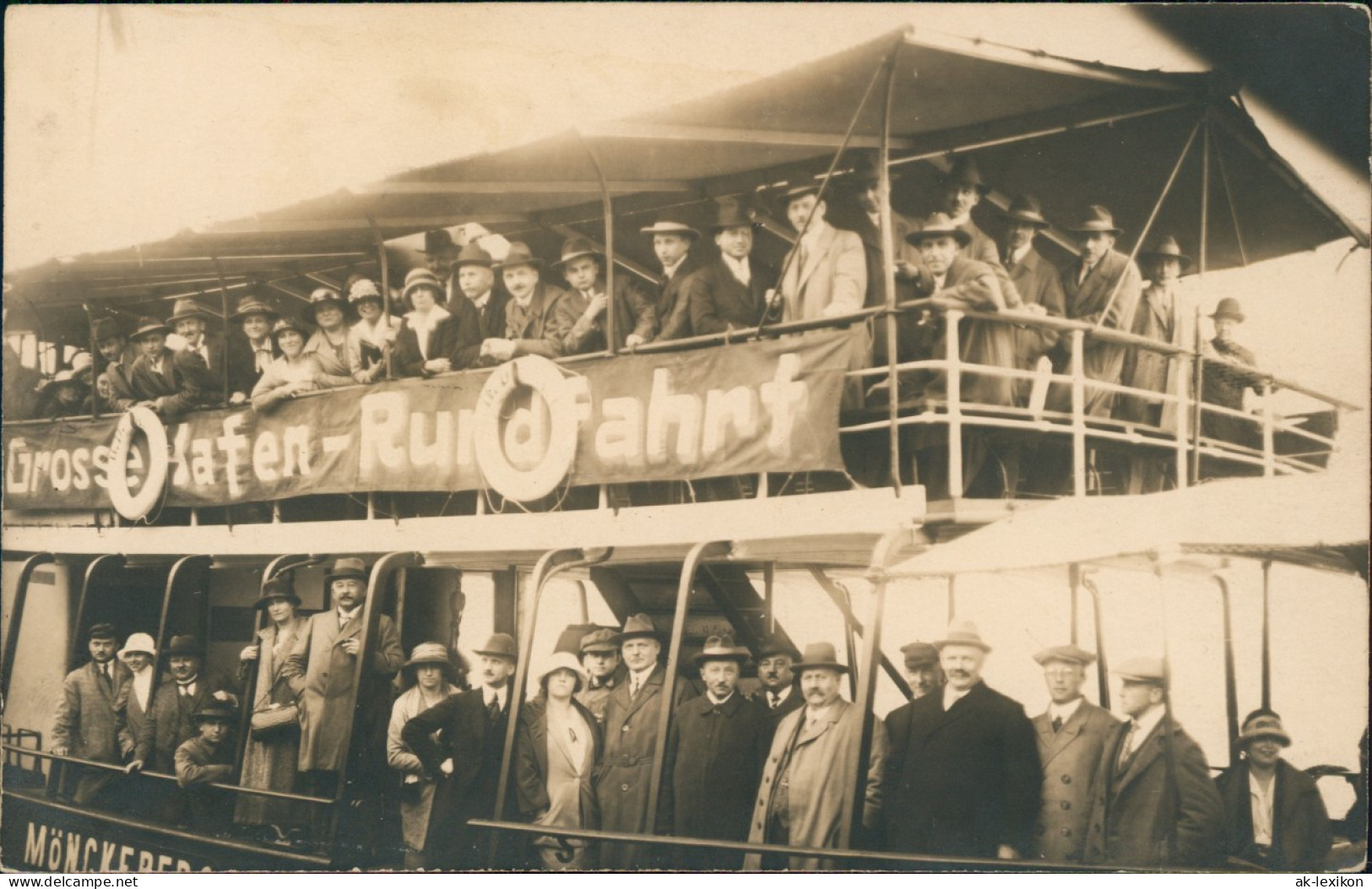 Ansichtskarte Hamburg Hafen Schiff Hafenrundfahrt 1924 - Andere & Zonder Classificatie