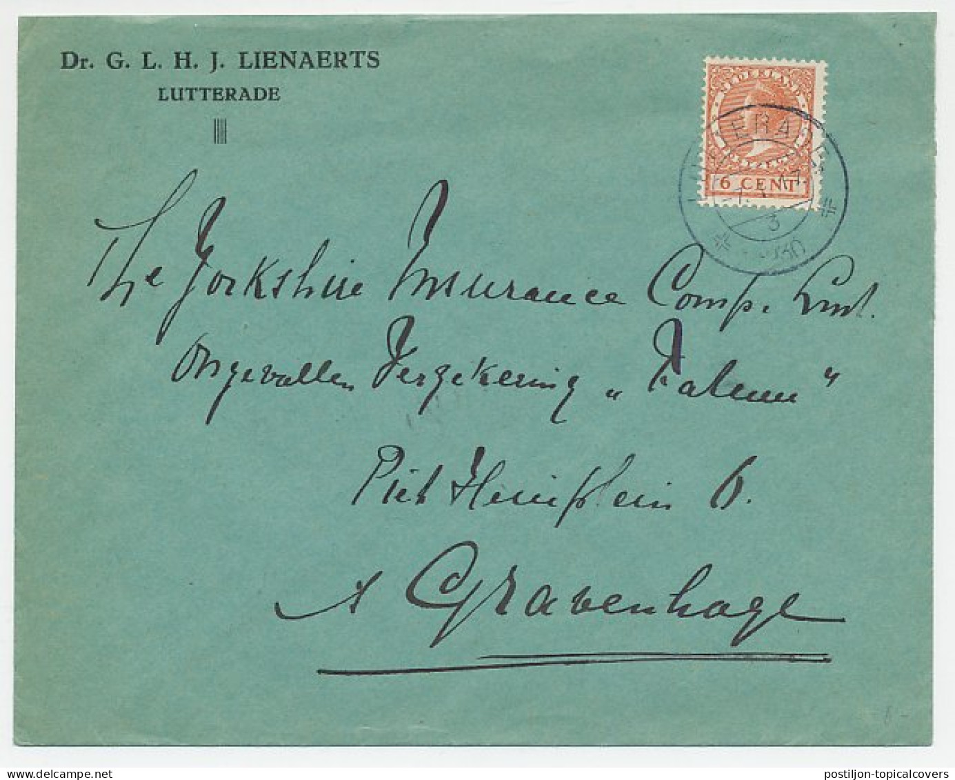 Firma Envelop Lutterade 1930 - Dr. Lienaerts - Unclassified