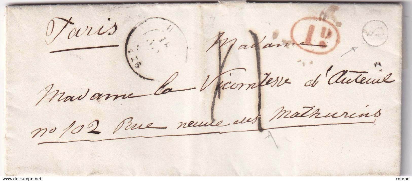 LOT DE 8 LETTRES DE PARIS. PREPHILATELIE - 1801-1848: Precursors XIX