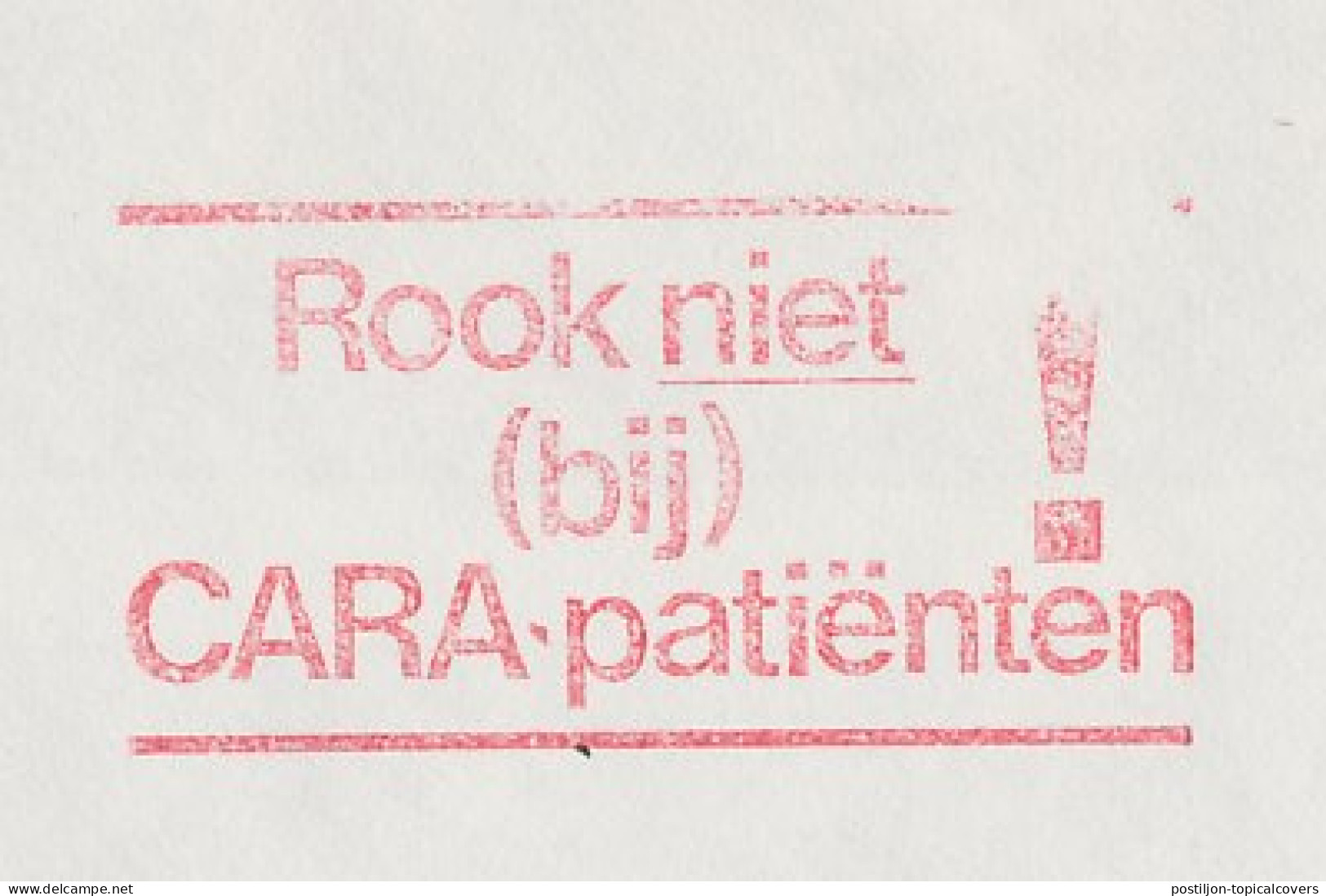 Meter Cover Netherlands 1981 Do Not Smoke (with) Cara Patients !- Dutch Asthma Fund - Leusden - Tabac